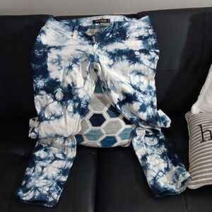 Too superlow 524 Levi jeans blue and white tye dye size medium 7.